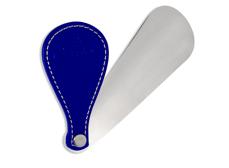 Travel Shoe Horn - Navy - Saphir Médaille d'Or #colour_navy-leather