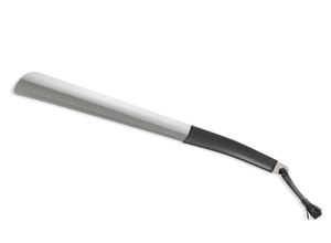 Silver Shoe Horn - Black - Saphir Médaille d'Or #colour_black-leather