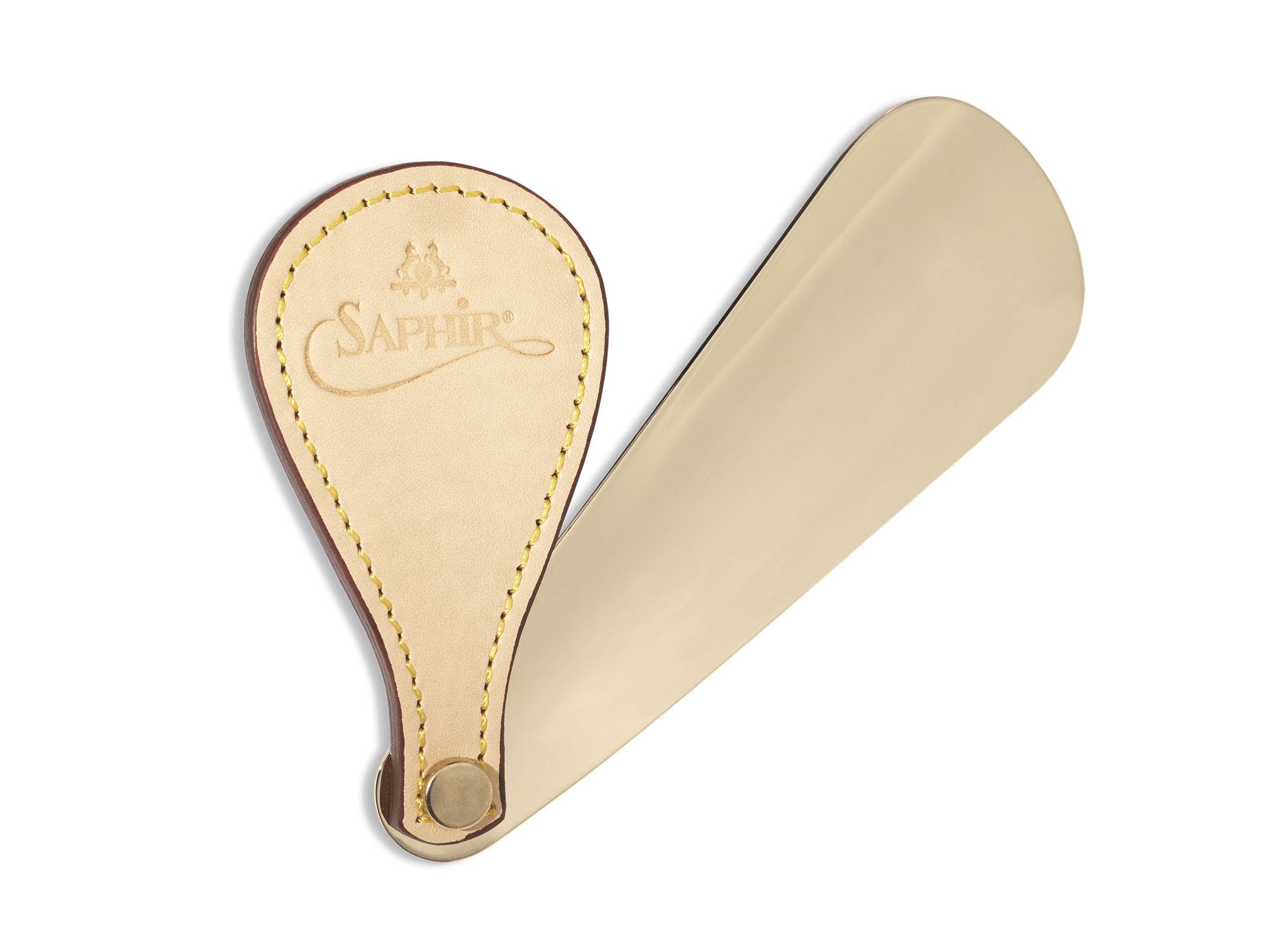 Chausse-pied En Laiton Poli 30 Cm - Modèle Fer à Cheval (Artisanal Italie)